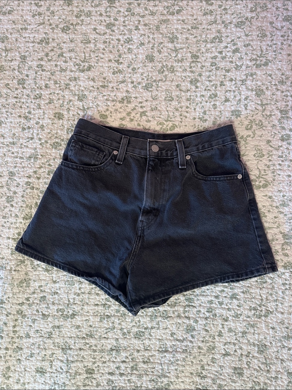 Levi's Black High-Rise Jean Shorts